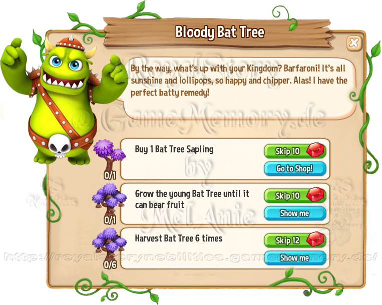 8 Bloody Bat Tree