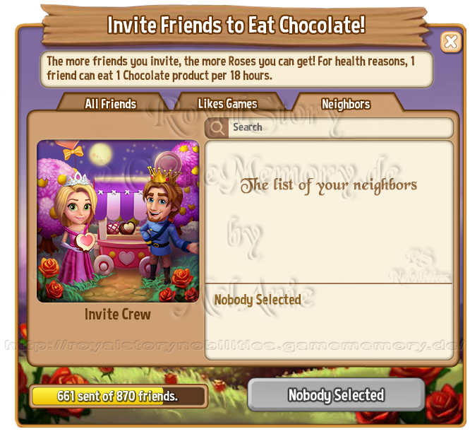 Invite Friends to Eat Chocolate