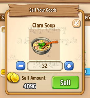 8 Mogre's Got Guts sell Clam Soup