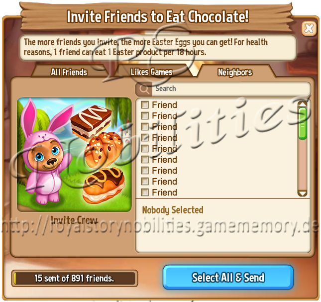 Invite Friends to Eat Chocolate