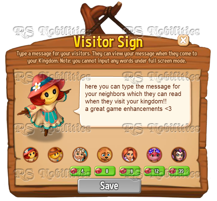 VisitorSign type message
