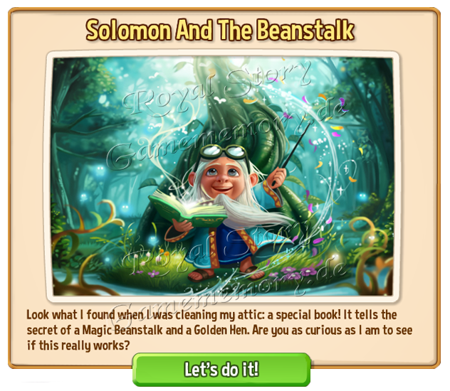 Solomon and the Beanstalk easy start