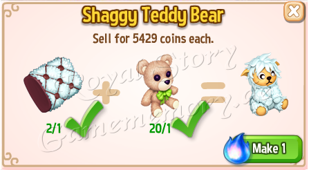 9 Shaggy Teddy Bear