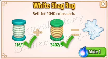 9 White Shag Rug