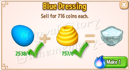 Blue Dressing